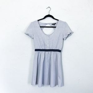 Lucca Couture Navy Blue Stripe Dress